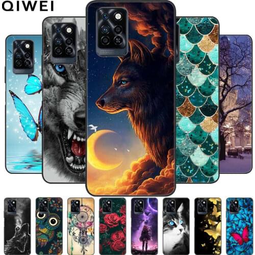 For Infinix Note 10 Pro Case Wolf Painted TPU Silicone Soft Phone Cases for Infinix Note 10 Pro 6.95'' Back Cover Note 10pro NFC
