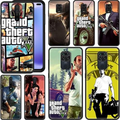 Gta 5 Grand Theft Auto V Phone Case for Xiaomi Redmi Note 9S 8 9 8T 7 9C 7A 9A 6A K30 Pro TPU Cover Black Soft Shell Capa