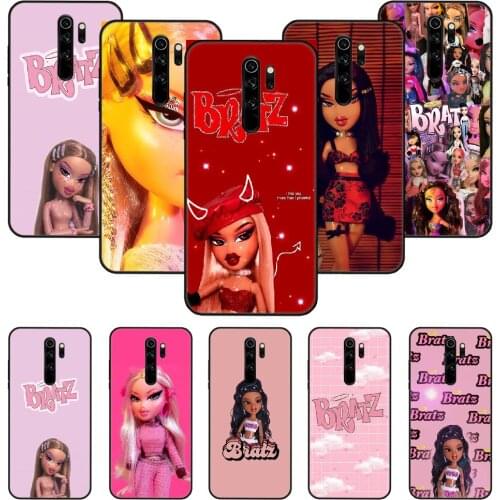 Phone Case For Xiaomi Redmi Note 8 8T 7 7A 9 9S 8A 4 5 Pro Black Cover Etui Luxury Shell Trend Funda 3D Back Bratz doll