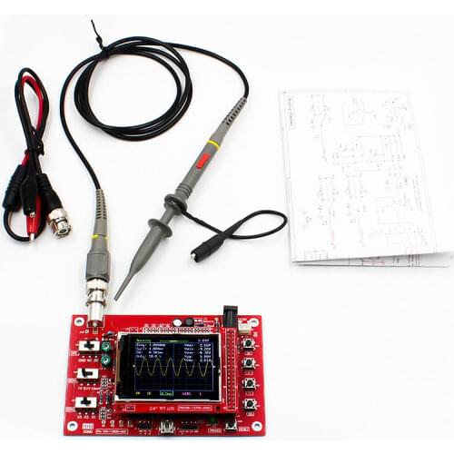 2.4" TFT Digital Oscilloscope 1Msps Kit Parts for Oscilloscope Making Electronic Diagnostic-tool Learning Set+P6020 Probe