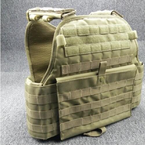 Export original single multi-functional MOLLE tactical vest bulletproof cover 1000D air-to-air wire shallow Khaki