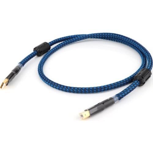 Hi-end 2/3/5ft Gold plated Audiophile USB DAC Cable A to B OCC Audio cord Hifi audio USB Cable