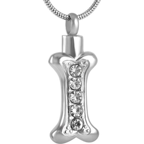 IJD8041 Wholesale Stainless Steel Shiny Dog Bone Pet Cremation Jewelry Pendants Women Man Free Shipping