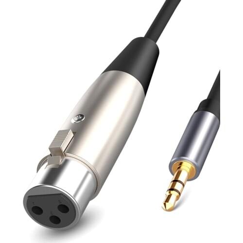 3.5mm Jack To XLR Cable 1.5m Male To Female Professional Splitter Audio Cable For Mixer Microphones Speakers Computer Cellphone
