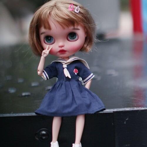 Blyth Sailor Dress Doll Uniform Clothes (Fit Ob, Holala,Azone, BJD, Pullip,ICY,JerryB, MMK, 1/6Doll)