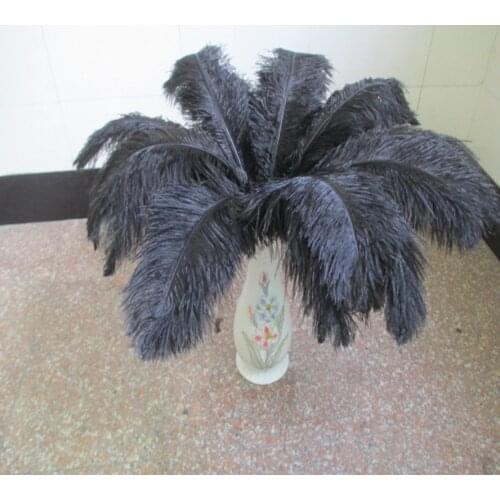 10pcs 10-12 inches (25-30cm) beautiful high quality black ostrich feathers wedding decoration