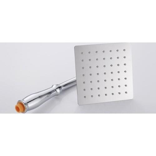 6 and 8 inch shower head stainless steel brass shower head water saving bathroom rain spa square handheld shower head