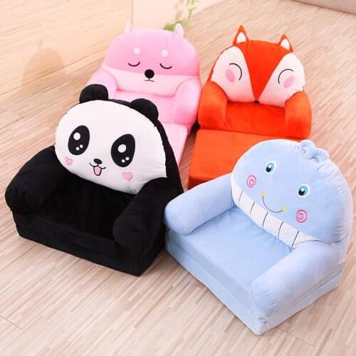 Cartoon Cute Panda Seat Cushion Throw Pillows PP Cotton Children sofa Chair Cushion Kawaii Plush Toys For Kids Christmas Gift