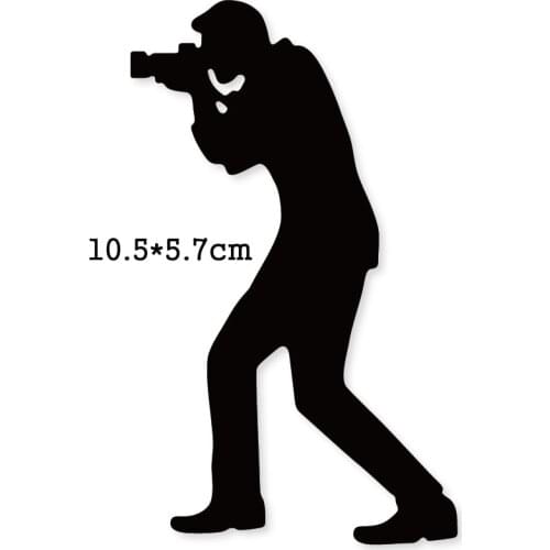 Photographer Men Metal Steel Cutting Dies Stencils for DIY Scrapbooking Album Paper Card Making Decorative Crafts Die Mould
