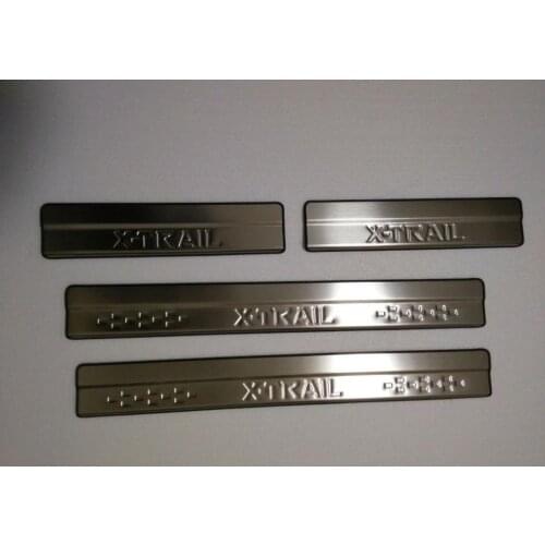 Stainless Steel Door Sill Scuff Plate for 2014-2017 Nissan X-Trail X Trail XTrail T32 Welcome Pedal Trim Car Styling Accessories