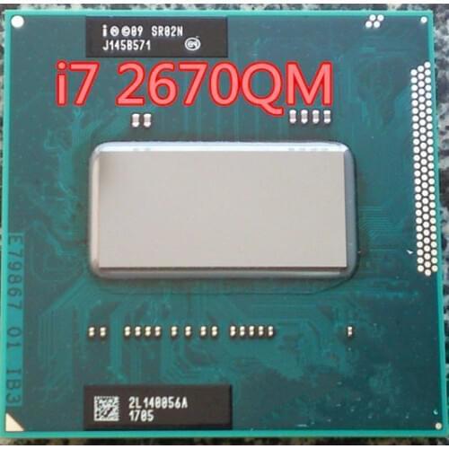 Original intel CPU I7-2670QM i7 2670QM SR02N I7 2670QM SRO2N 2.2G-3.1G/6M For HM65/HM67 Laptop Processor i7-2670QM can work