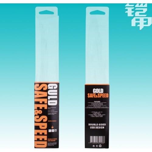 Plastic Package Box for 1m USB Charging Cables for iphone 7/7 Plus/Samsung S6 Cables PVC Packaging Boxes 600PCS KJ-571