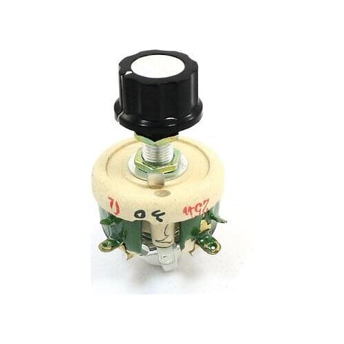 Wirewound Ceramic Potentiometer Top Rotary Rheostat Resistor 25W 30ohm