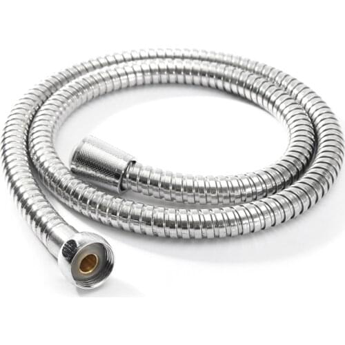 Stainless Steel Flexible Shower Hose 1m/1.5/2m Long Bathroom Shower Water Hose Chrome Plating Shower Pipe Bathroom Accessories