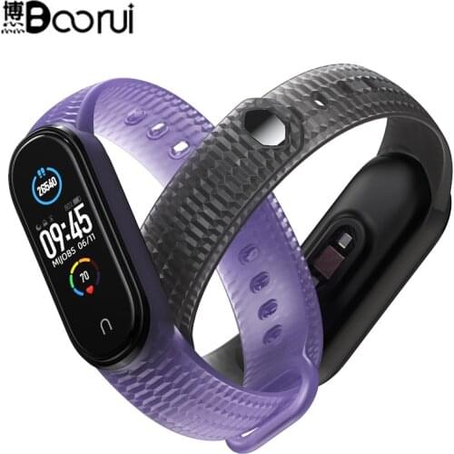 BOORUI Silicone Strap Mi Band 5 Colors Bracelet My Band 5 Honeycomb Texture For Xiaomi My Band Belt 5