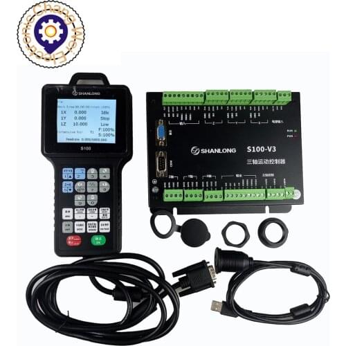 Hot!CNC Handle Controller Motion Control System S100 3-axis support G code 500KHZ For Engraving Milling Machine