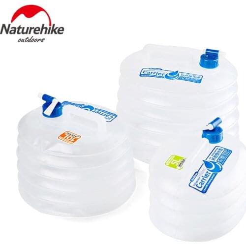 Naturehike 15L folding collapsible drinking water bag outdoor camping picnic water container bucket car water carrier container