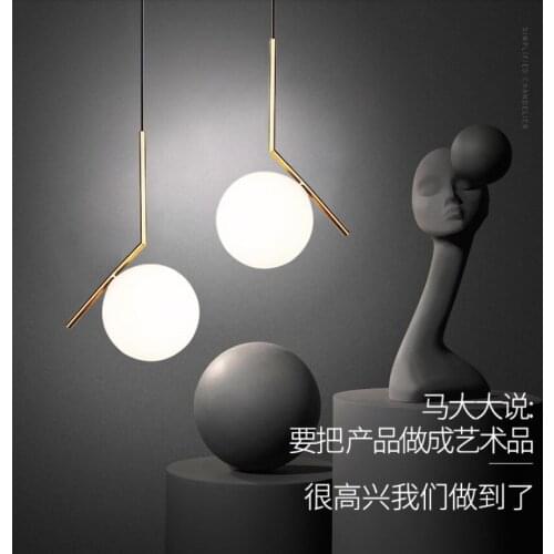 Modern deco maison luminaire suspendu glass bedroom LED pendant lights luminaire suspendu hanging lamp