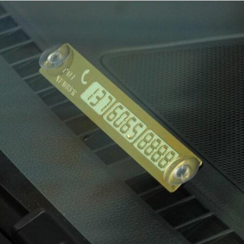 Luminous Temporary Parking Card For VW Nissan Juke X-TRAIL T32 TEANA Honda CRV Civic Toyota RAV4 Ractis Vitz Auris Avensis Prius