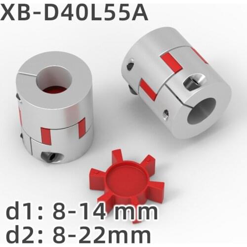 XB D40L55A Three Jaws Coupler Aluminium Plum Flexible Shaft Coupling Motor Connector CNC Flexible Couplings 8mm-22mm