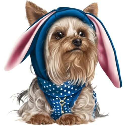 Dawasaru Le Yorkshire Terrier Lovely Dog Car Sticker Personalized Decal Motorcycle Auto Accessories Decoration PVC,15cm*14cm