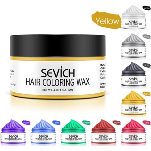 9 Colors Temporary Hair Color Wax Styling Pomade Strong And Hold Unisex Hair Dye Wax Clay Disposable Men Women Hair Color Wax