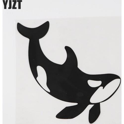 YJZT 13.9CM×14.3CM Personality Ocean Animal Killer whale Decal Vinyl Car Stickers 13D-1053