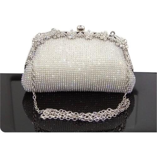 Women Evening Bag Luxury Black/Silver Wedding Party shoulder Bag Diamond Rhinestone Clutches Purse Crystal Bling Gold Clutch Bag