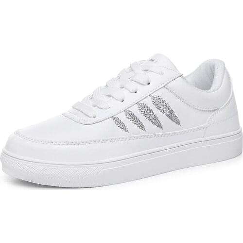 White Shoes Woman All Match Korean Mode Leather Shoes Flat Student Ventilation Skateboarding Shoes Female Fitness Monotonous