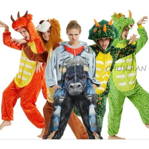 Winter Flannel 3D Kigurumi Pijamas Children Panda Pajamas Rainbow Unicorn Girls Nightwear Homewear Children Christmas Pajamas