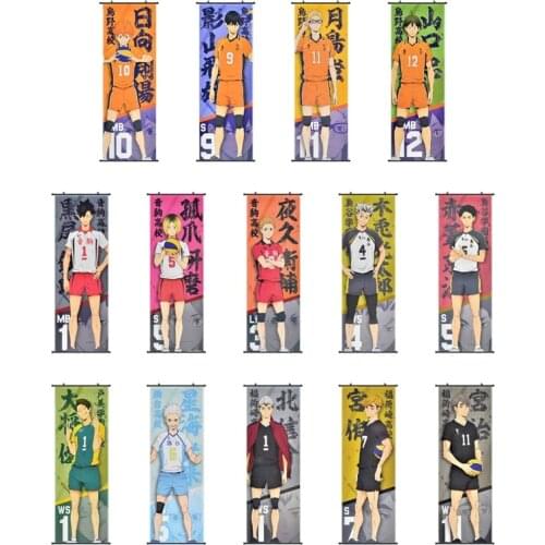 13 Styles New Haikyuu!! Poster Wall Scroll Fabric Cloth Painting Anime Manga Decorative Pictures For Bedrooms 30*90cm