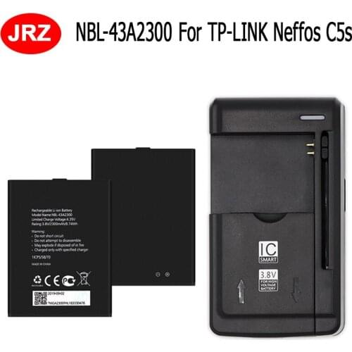2PCS+1Charge NBL-43A2300 Battery 2300mAh For TP-LINK Neffos C5s Batteria Mobile Phone Replacement Batterie Accumulator AKKU