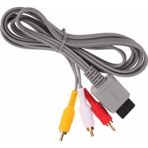 2 pcs Audio Video AV Composite 3 RCA Cable for Wii