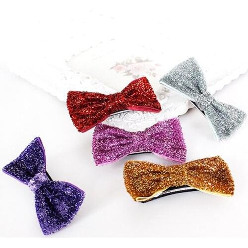 20 pcs/lot , Glitter Bow Hair Clips , Tuxedo Hair Clips
