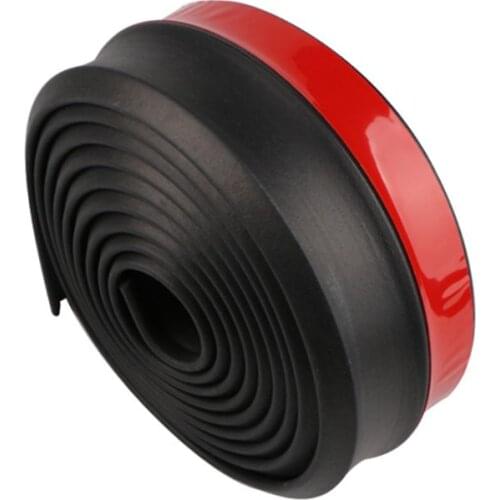 2021 New 2.5m x 6.5cm Car Front Bumper Universal Protector Rubber Lip Splitter Body Spoiler Adhesive Strip