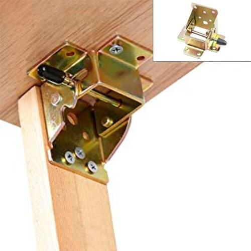 4Pcs/set Iron Locking Folding Table Chair Leg Bracket Hinge Self-Lock Foldable Hinges
