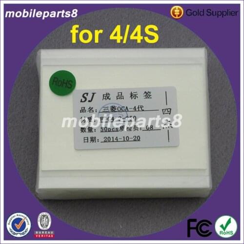 50pcs/lot 250um For mitsubishi OCA optical clear adhesive double side sticker For iphone 4 4S 3.5 inch