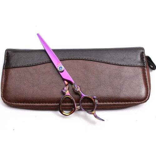 9004# 5.5" Colorful Titanium Customize Logo Hairdressers Scissors Steaight Shears Thinning Scissors Professional Hair Scissors