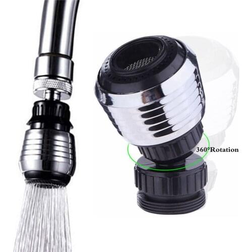 360 Degree Aerator Water Bubbler Swivel Head Kitchen Filter Faucet Nozzle Rotary Faucet Shower Head Tap for Bathroom Kitchen