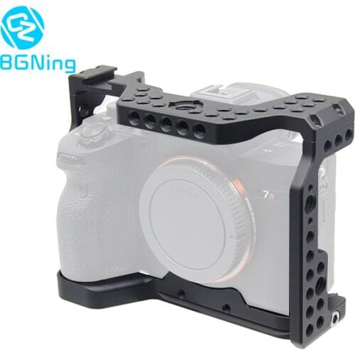 Aluminum Camera Cage for Sony A7I4 /A7R4 /A7R IV SLR Photography with 1/4 3/8 Thread Hole for Top Handle Microphone Flash Light