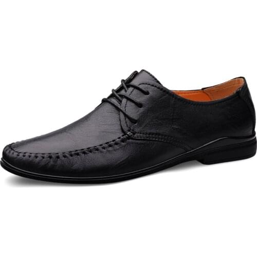 Brand Casual Shoes Top Quality Men Oxfords Shoes British Style Men Leather Business Formal Shoes Dress Shoes Men Flats