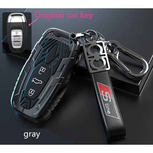 Key case cover Galvanized Alloy For Audi A1 A3 A4 A5 A6 A7 A8 Quattro Q3 Q5 Q7 2009 2010 2011 2012 2013 2014 2015