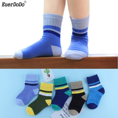 Kids Cotton Socks 5 Pairs/lot For 1 2 3 4 5 6 7 8 9 Years Boys Girls Cartoon Childrens Socks Wholesale