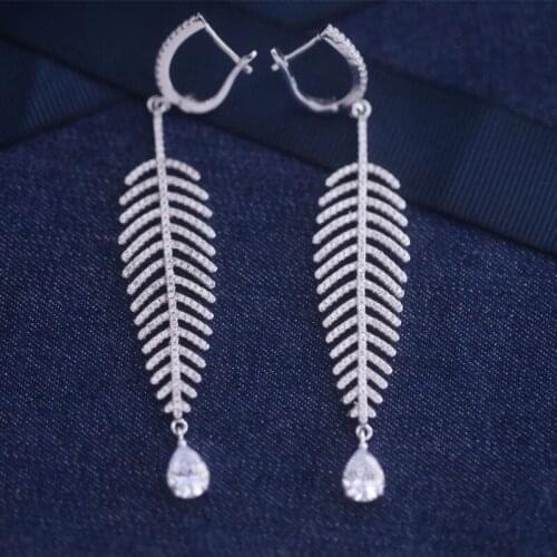 Designer Fashion 925 Sterling Silver Jewelry 3A Cubic Zirconia Party Earring