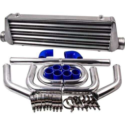 2.5" 64mm Universal Turbo Piping Pipe Kit 27x7x2.5 Intercooler For Audi Jetta 2.5 inch In/outlet Pipe Thickness: 1.8mm
