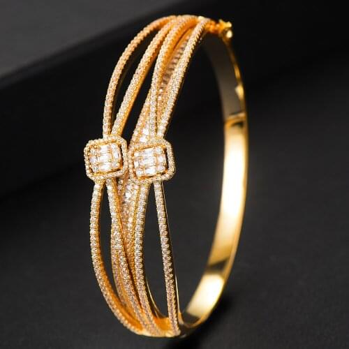 KellyBola Charm original design Stackable Bangle For Women Bridal Wedding Cubic Zircon Bracelet Party Jewelry HOT