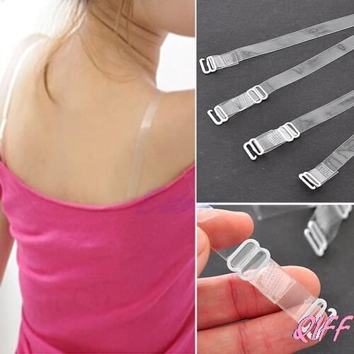 1 Pairs Adjustable Invisible Practical Transparent Clear Bra Set Shoulder Straps