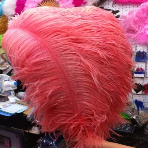 Best-selling 100 PCS pretty 55-60 cm/22-24 inches Watermelon red ostrich feathers plume artware performing decorations