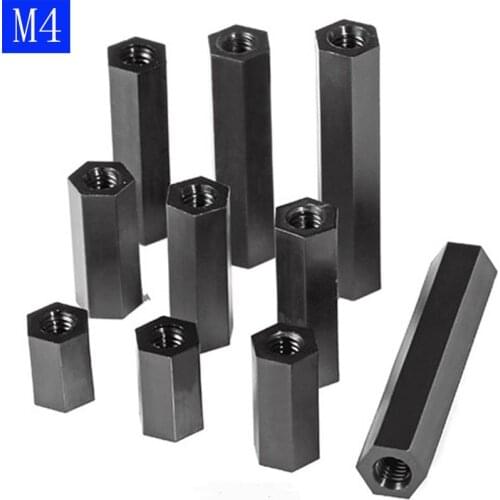 M4 Black Nylon Hex PCB Motherboard Spacer Standoff Pillar Female-Female Screws NYLON66 bolts