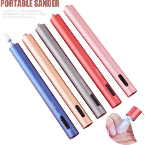 Nail Polishing Machine Electric USB Rechargeable Pen Style Nail Drill Machine With LED Light Nail Art Nails Accesorios -VL16